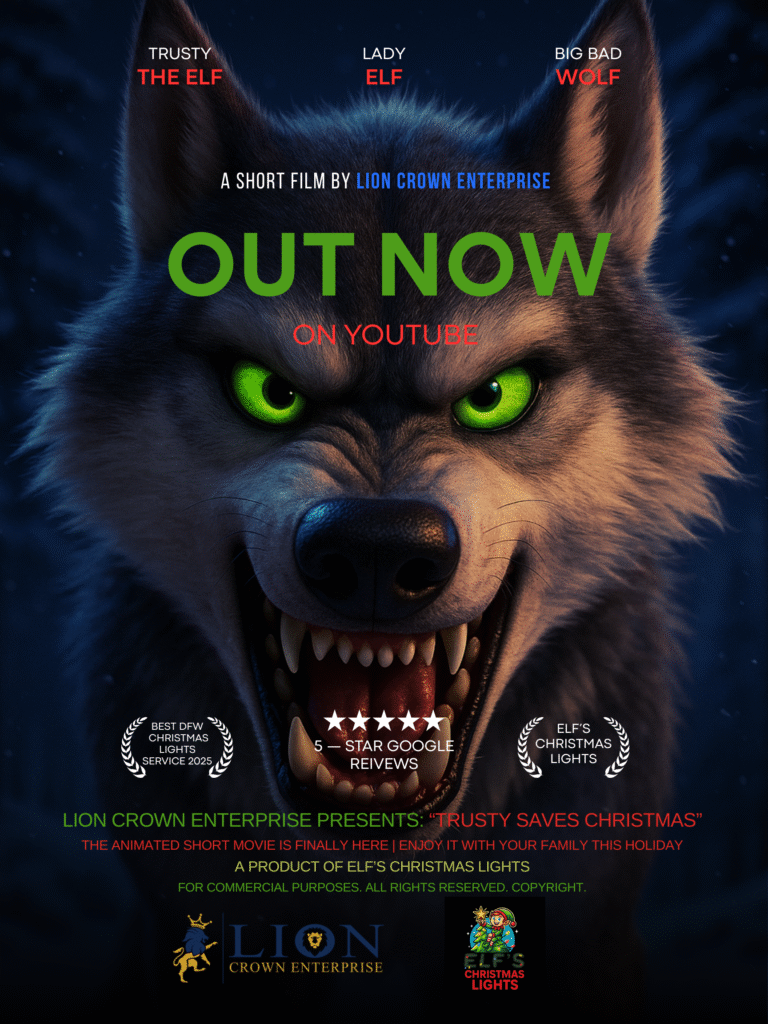 Trusty the elf rescues the Lady Elf from the Big bad Wolf and Trusty Saves Christmas